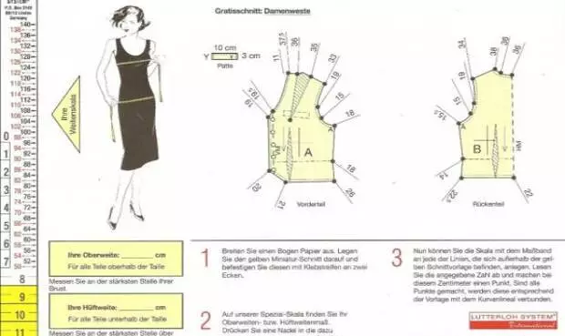الگوهای لباس از آلمان. شاید این به تعریف اندازه و الگوهای ساخت کمک کند.