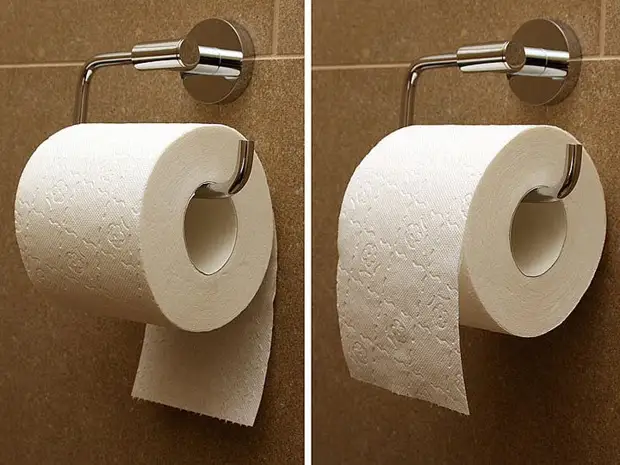 Kako obesiti toaletni papir?