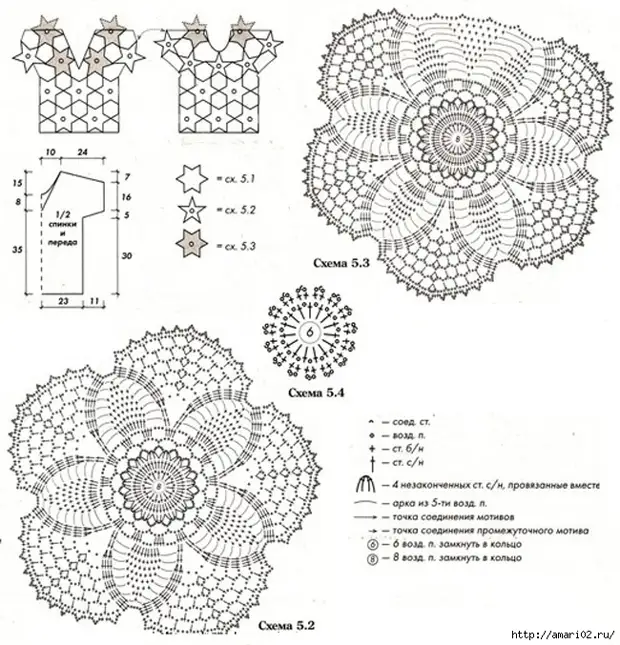 Azhurna_bluza_kruchkom_Shema (650x677, 283kb)