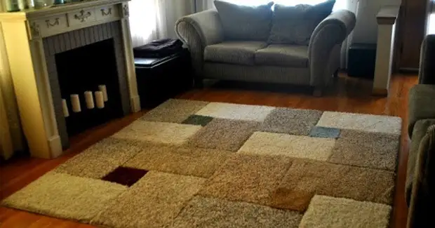 veeiorwoman容易，只是製作一個大型馬賽克地毯的家