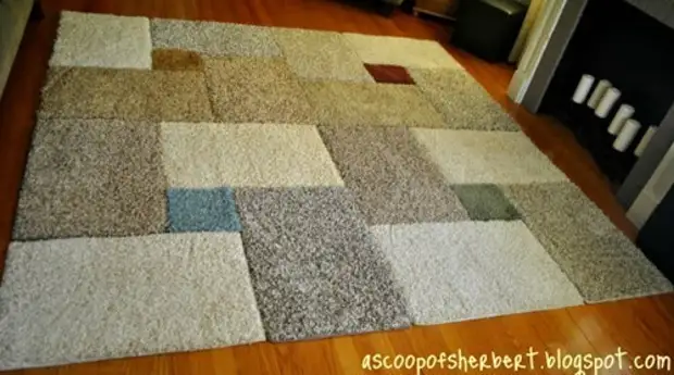سوزن راحت و فقط یک فرش موزاییک بزرگ را برای خانه می سازد