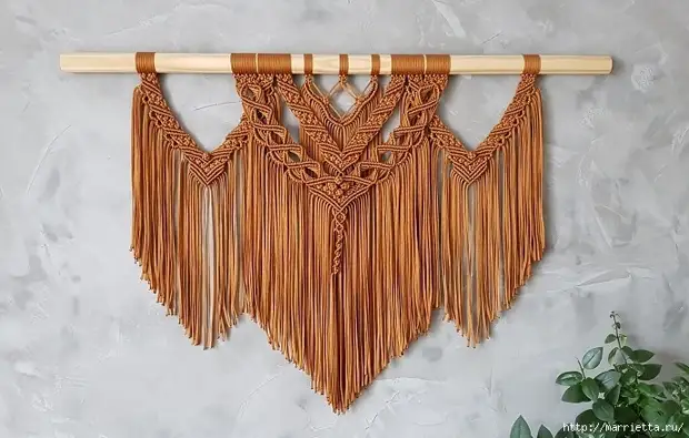 Bảng trang trí "Bocho" trong kỹ thuật macrame