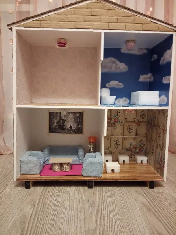 Kuća za moju kćersku kuću za lutke, poklon dijete, učini to sami?, DIY