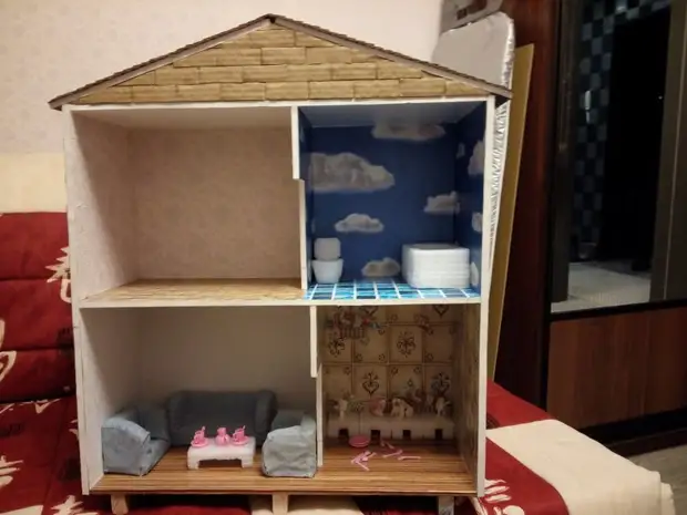 Rumah untuk rumah anak perempuan saya untuk anak patung, kanak-kanak hadiah, lakukan sendiri?, DIY
