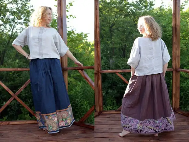 Seruskchief oa Russia ke mohloli oa khothatso. Row Poncho, blouse, Skirt