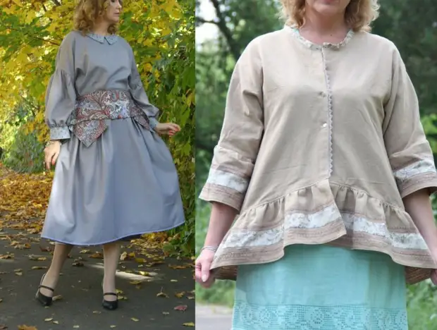 Russian handkerchief is a source of inspiration. Sew poncho, blouse, skirt