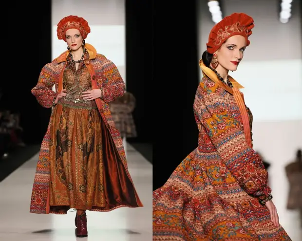 Russian handkerchief is a source of inspiration. Sew poncho, blouse, skirt