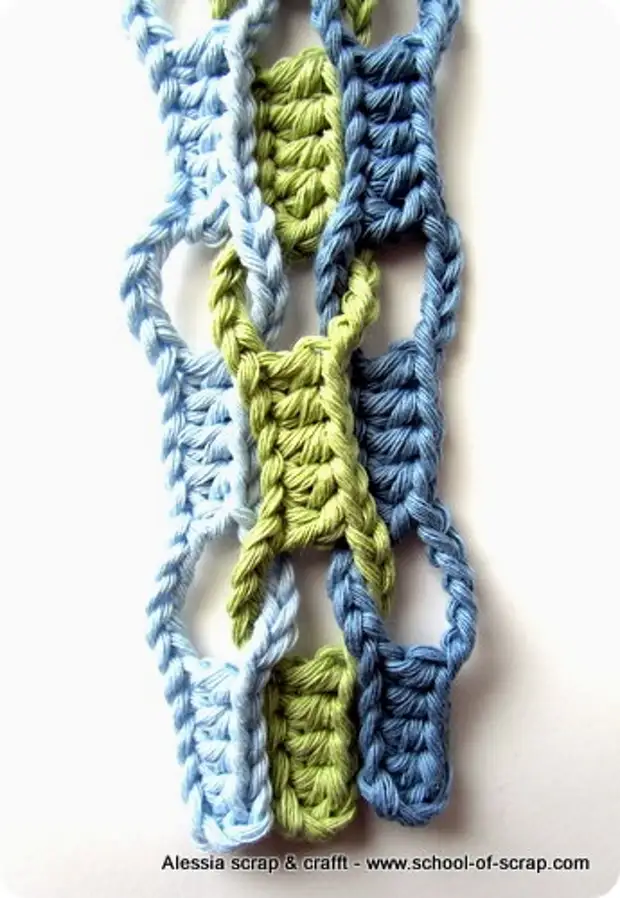 Tutoriel de point de croche à tricoter eccoche au crochet ONDA (point de vague)