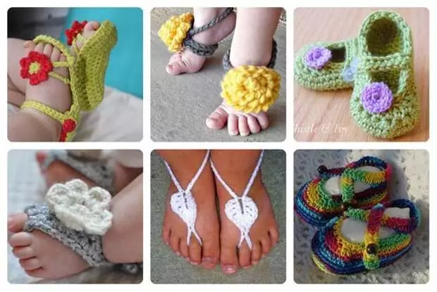 Knitted Lide Sandal pou Timoun yo