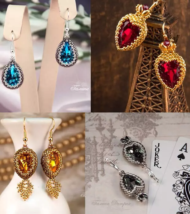 Master Sınıfı "Örgü Takı Droplets Swarovski". Boncuklama