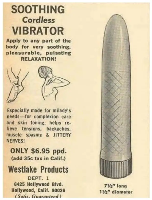 Vibrator, fir de Réckmassage a Fouss Saachen aus der Vergaangenheet, interessant, komesch, erstaunlech