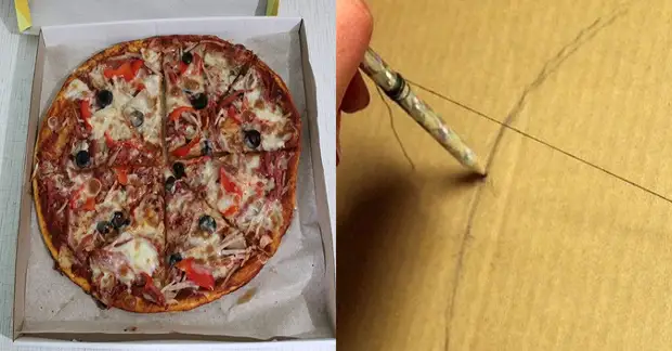 Pizza gutusyndan näme edip bolýar