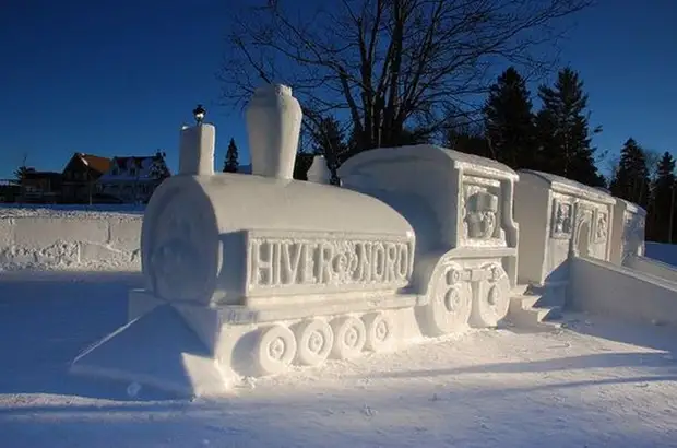 Snow sculptures (53 photos)