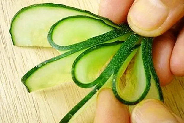 Talla - Aprendiendo a hacer joyas de pepino y tomates.