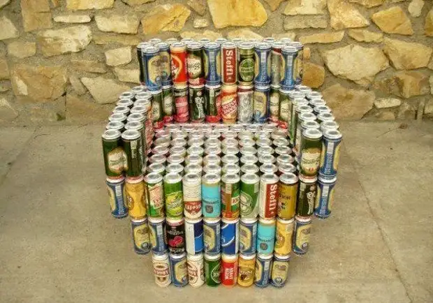 Cadira - Artesania de les llaunes de cervesa