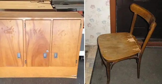 Ei ole aina syytä heittää vanhoja huonekaluja - tule tähän tapaukseen luovasti!