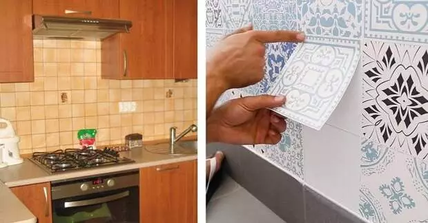 Excellent easy way to update tile in the kitchen!