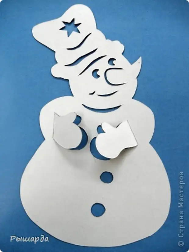 Ang holiday ay papalapit na: Nakakatawang snowmen. Mga template at stencils.