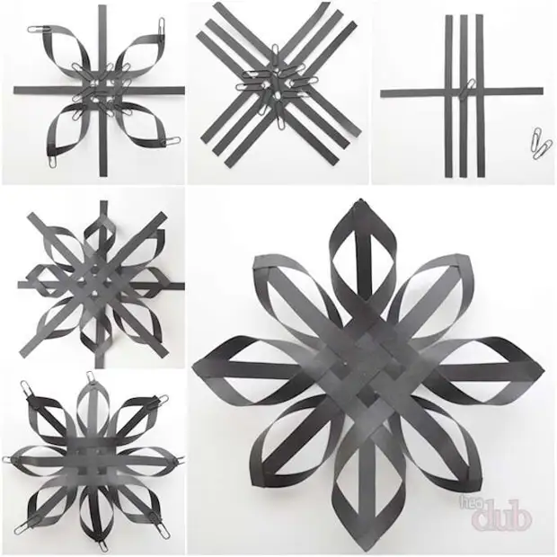 Volumetric snowflakes of paper with their own hands: Step-by-step instructions