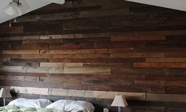 Moody wall of pallets Budget, house, ideas, creative, repair, do-it-yourself, tips, photos