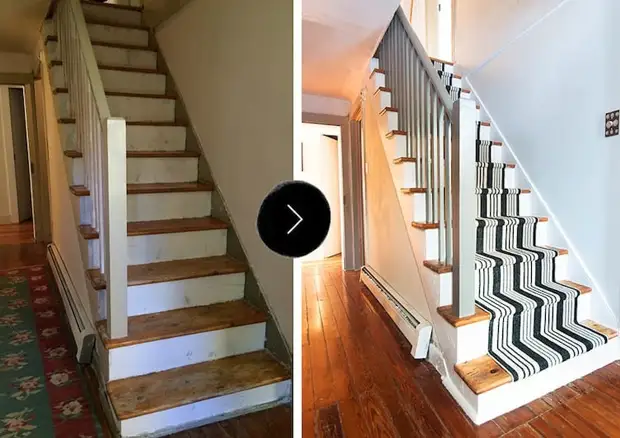 Transfiguration of the stairs with paint (and carpet) budget, house, ideas, creative, repair, do-it-yourself, tips, photos