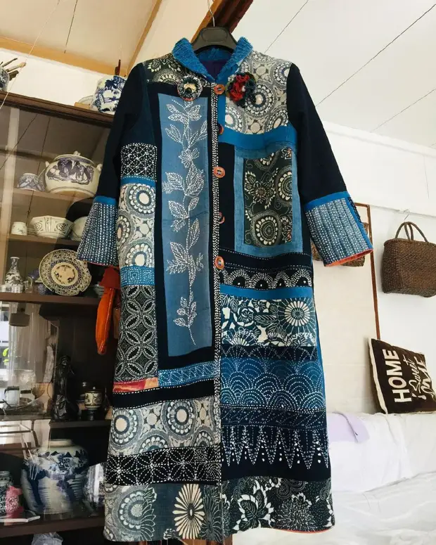 Kyoko kimono. Patchwork, Sashiko