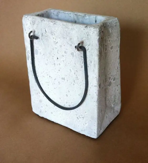 Ingadi yokuhlobisa i-Cement Shopping Bag Planter: