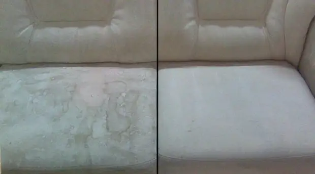 Jinsi ya kuondoa stains na samani upholstered na maji ya kawaida ya madini