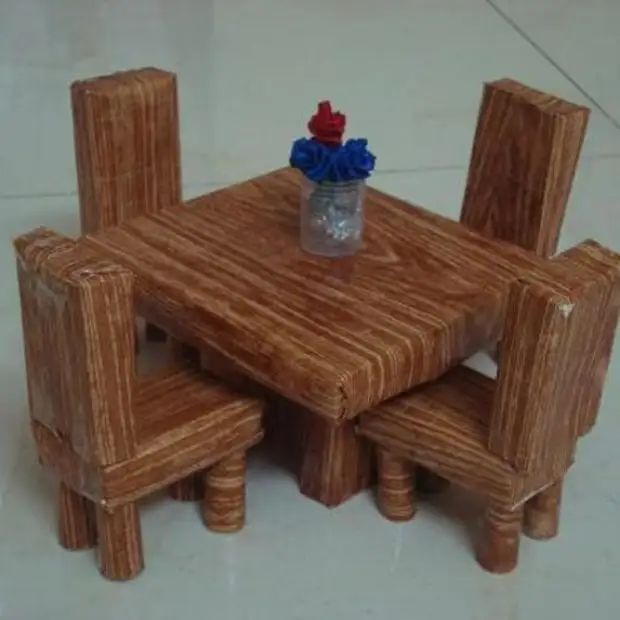 Toy furniture from boxes