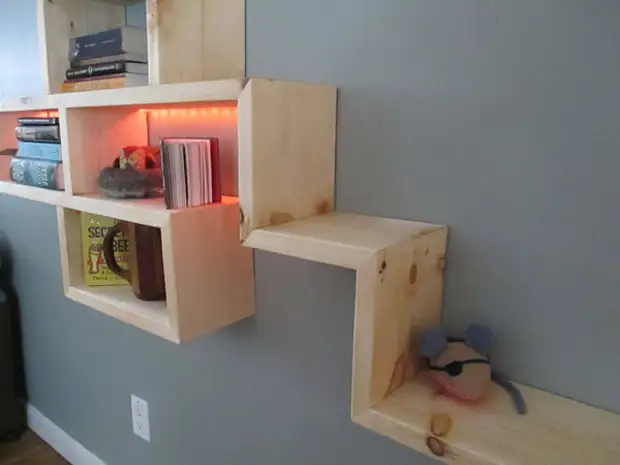 Wall Furniture (Shelf) para sa mga pusa gawin ito sa iyong sarili