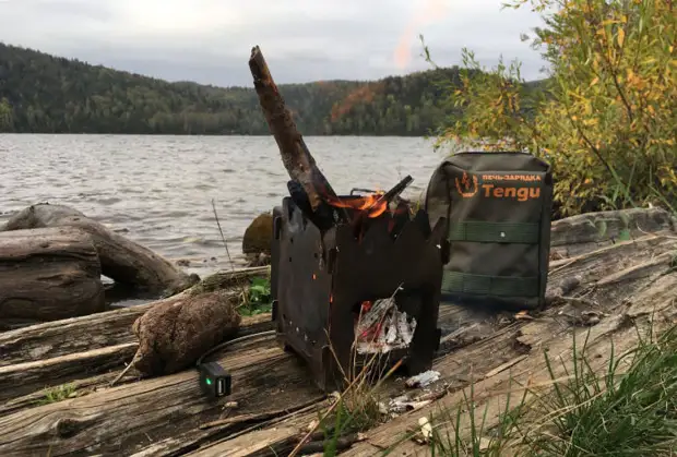 Ruso fixo un forno portátil que cargando gadgets en calquera tempo