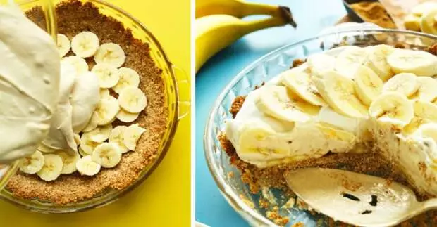 Sehr sanfter Kuchen mit Bananen: sehr schnell vorbereiten