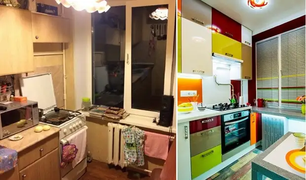 Before and after: the brilliant transformation of the kitchen in Khrushchev with an area of ​​only 6 square meters. meters