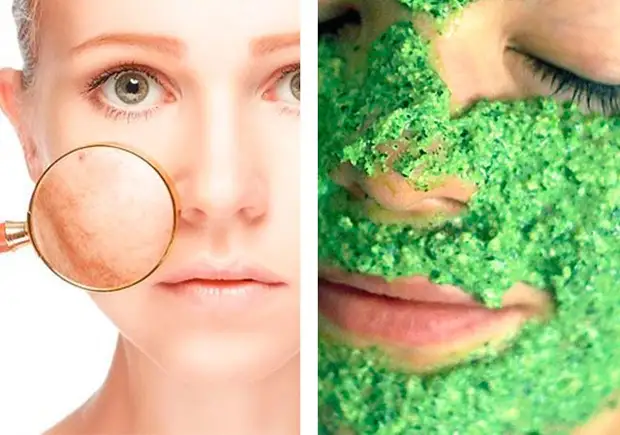 Parsley Mask จากจุดรงควัตถุ สูตรการทำอาหารและวิธีการใช้