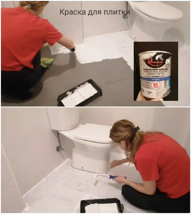 Repair in the bathroom do-it-yourself: Budget version from a young mistress