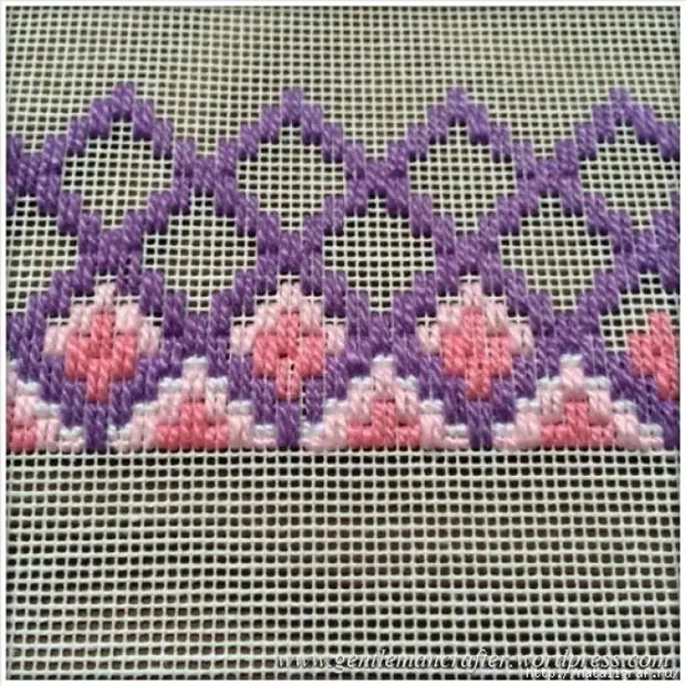 Thêu bất thường trên lưới: Bargello