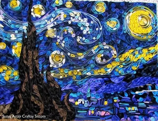 Imagen Van Gogh en la técnica QWinging