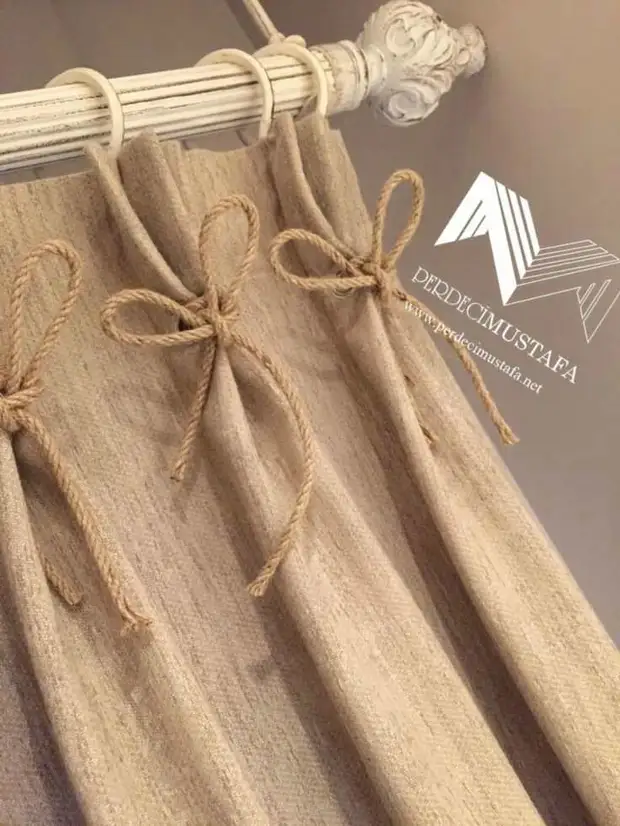 Burlap Curtains: Mma, ịdị mfe na nkasi obi na foto 35