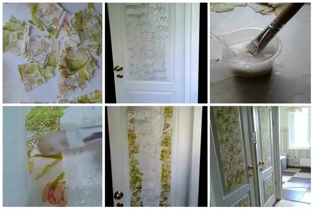 Decoupage på dører