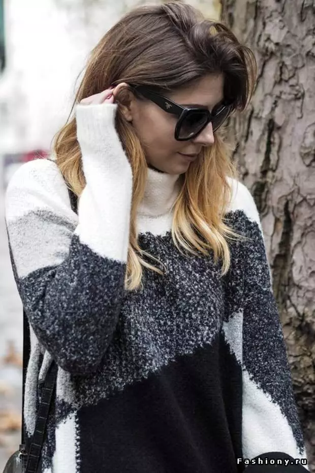 Autumn Style Street: Bagay kniting brikabrak ak lòt Knitwear cho