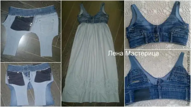 We sew a sundress from old jeans