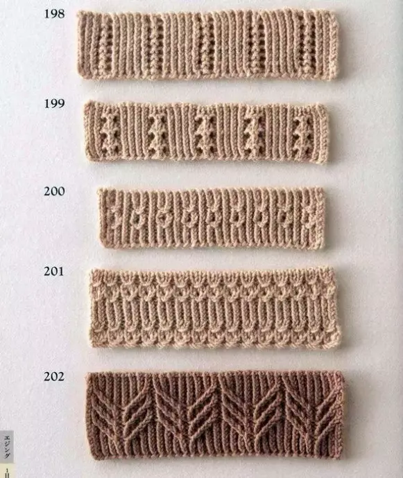 Collection of beautiful patterns for edge decoration with knitting needles