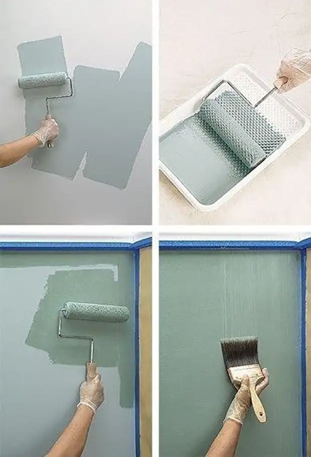 Målning väggar med olika färger