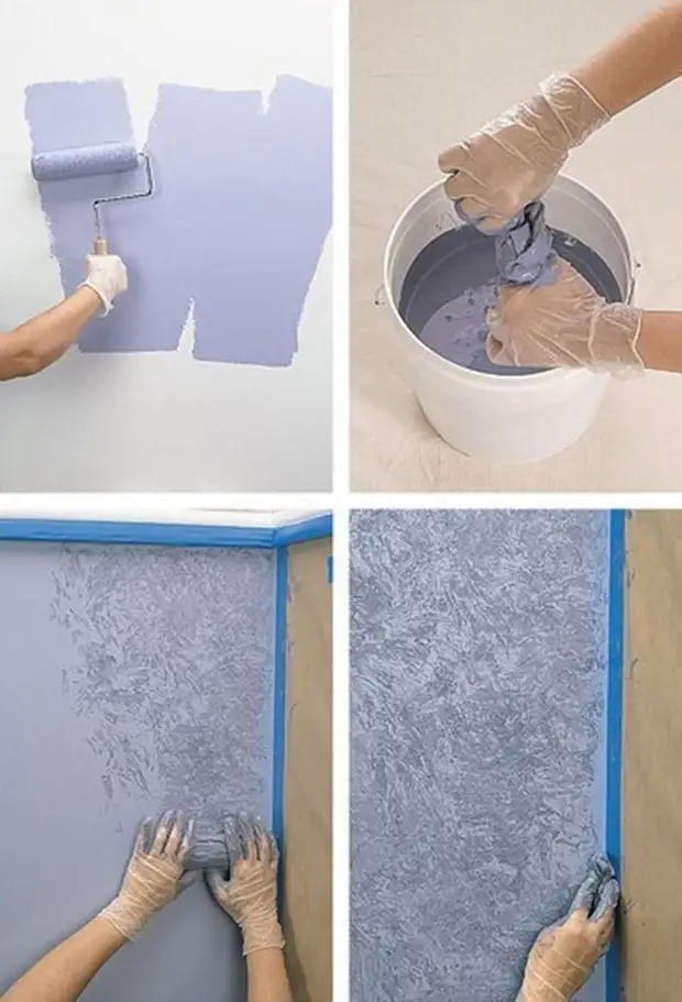 Painting of walls in the bathroom