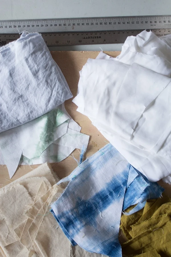 Ide: Cara mengumpulkan kain tambal sulam, dengan hati-hati melihat dari wajah dan dengan bagian dalam