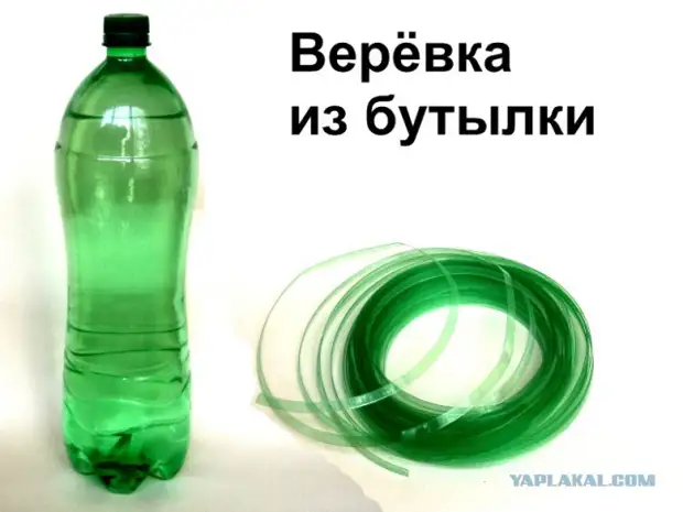 Soka eskuekin plastikozko botiletatik