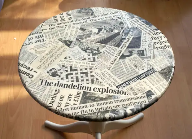 Furniture can also be transformed if the surface of the table already looks not very newspaper, cool tips, processing, useful tricks, photo what can be done