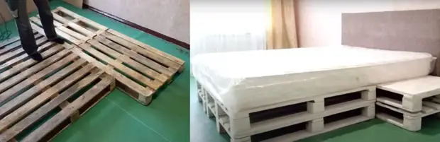 팔레트에서 침대는 자신을 그렇게합니다 : 저렴하지만 매우 세련된