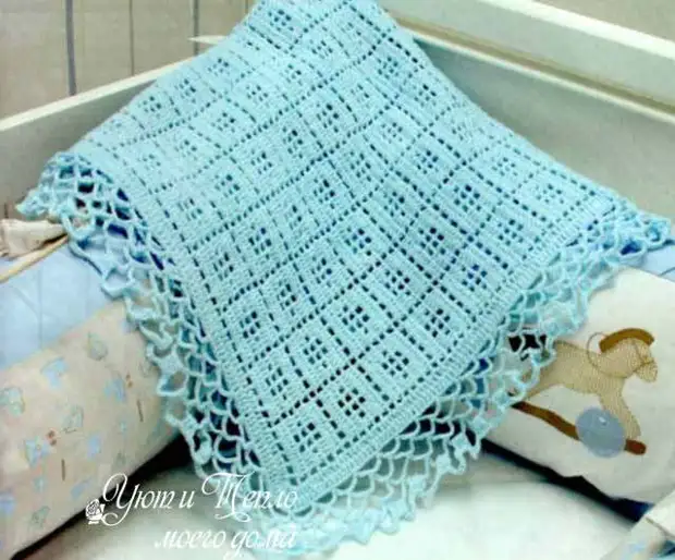 Kanak-kanak Plaid Crochet pada skim mudah untuk pemula