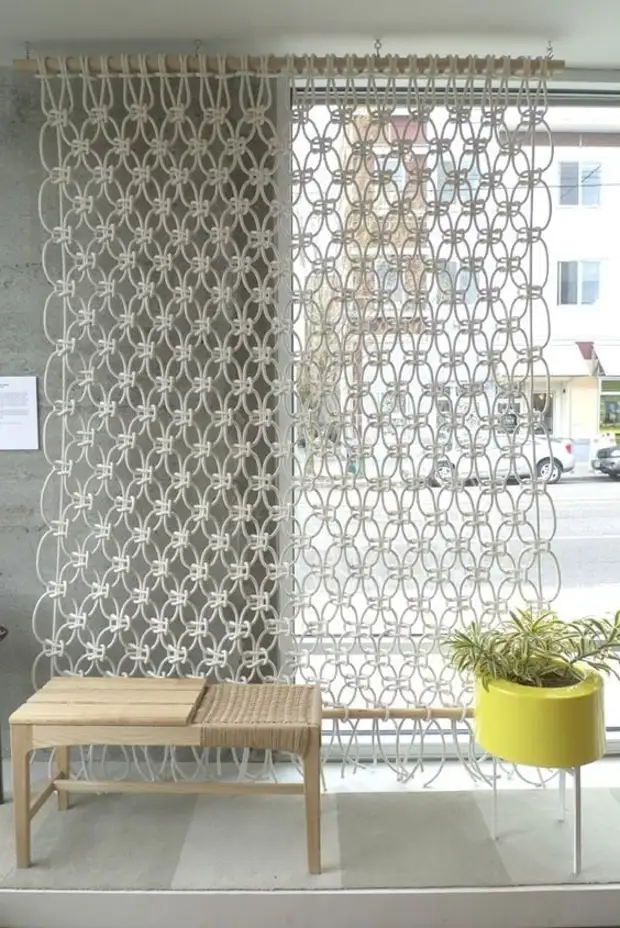 Macrame en contemporáneo: soluciones de decoración con estilo